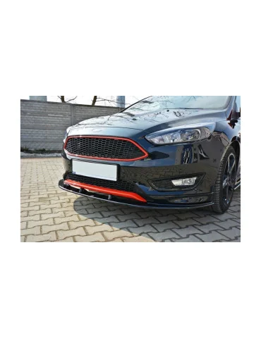 Lame avant v.1 Ford Focus III ST-Line restylée noir brillant