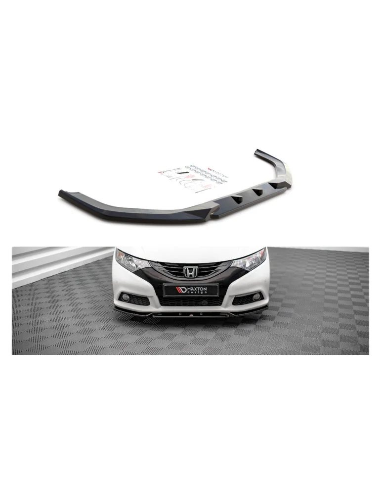 Lame de pare-chocs avant v.2 Honda Civic IX 2011-2014 noir brillant