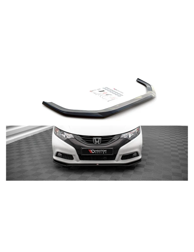 Lame de pare-chocs avant v.1 Honda Civic IX 2011-2014 noir brillant
