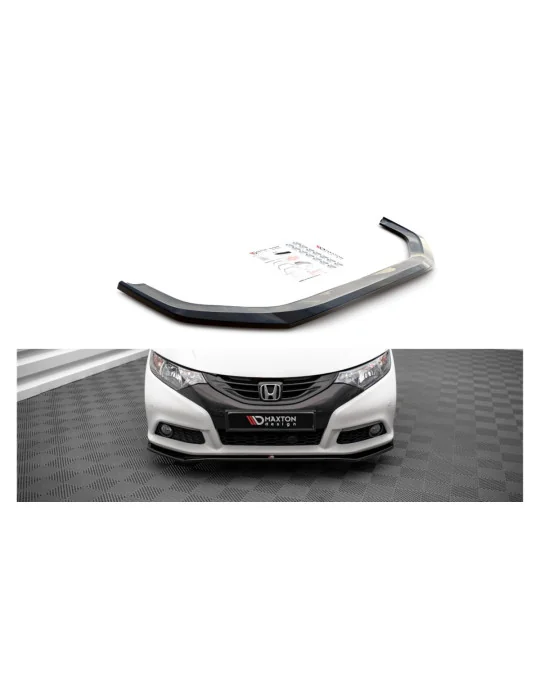 Lame de pare-chocs avant v.1 Honda Civic IX noir brillant Maxton Design
