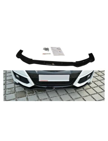 Lame de pare-chocs avant Honda Civic IX restylée noir brillant