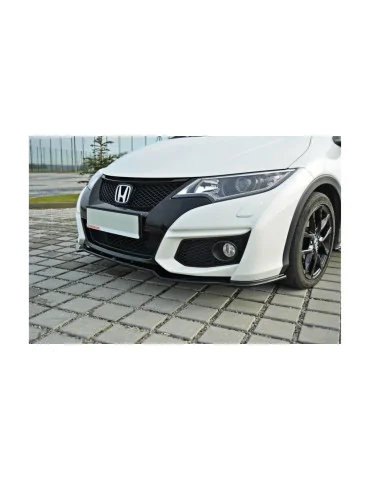 Lame de pare-chocs avant Honda Civic IX restylée noir brillant