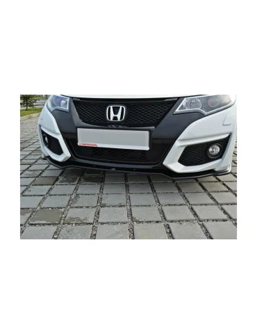 Lame de pare-chocs avant Honda Civic IX restylée noir brillant