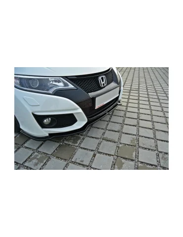 Lame de pare-chocs avant Honda Civic IX restylée noir brillant