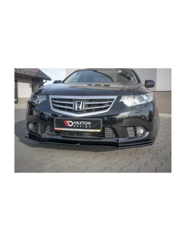 Lame de pare-chocs avant Honda Accord VIII restylée noir brillant