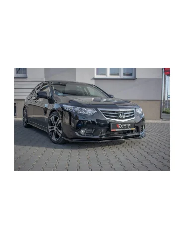 Lame de pare-chocs avant Honda Accord VIII restylée noir brillant