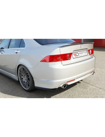 Rajouts de pare-chocs arrière Honda Accord VII Type-S noir brillant