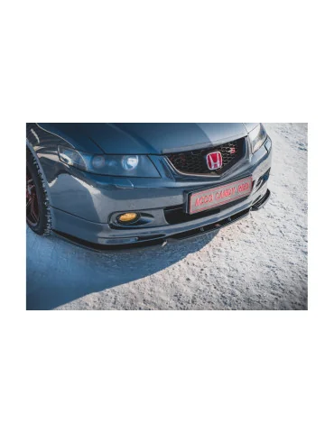 Lame de pare-chocs avant v.3 Honda Accord VII Type-S noir brillant