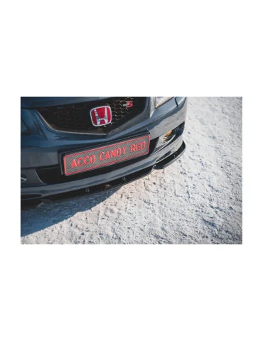 Lame de pare-chocs avant v.3 Honda Accord VII Type-S noir brillant