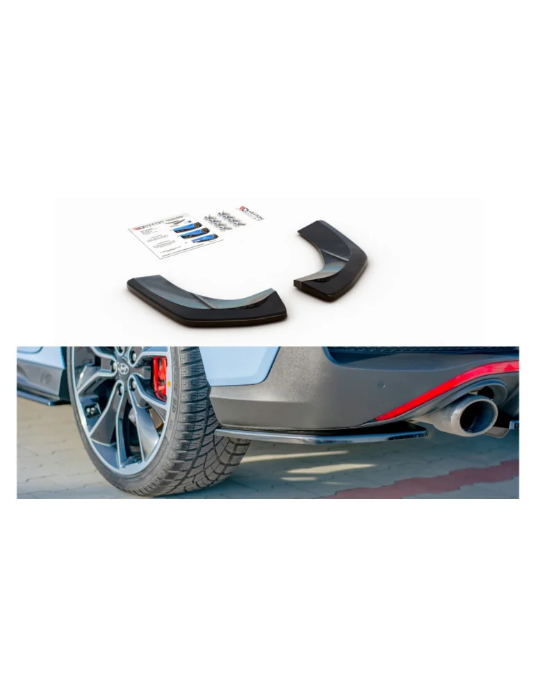Rajouts de pare-chocs arrière Hyundai i30 N III fastback noir brillant