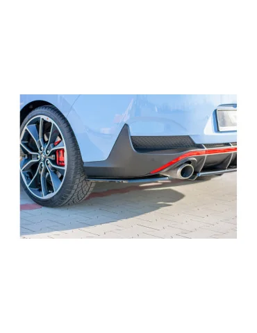 Rajouts de pare-chocs arrière Hyundai i30 N III fastback noir brillant