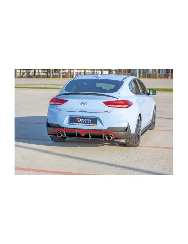 Rajouts de pare-chocs arrière Hyundai i30 N III fastback noir brillant