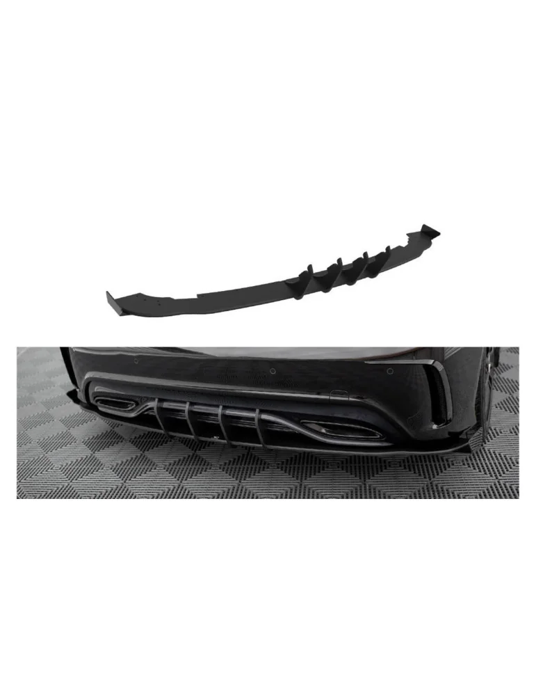 Splitters Street Pro + flaps Classe A W176 AMG-Line noir/rouge