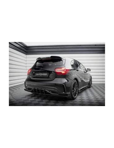 Splitters Street Pro + flaps Classe A W176 AMG-Line noir/rouge