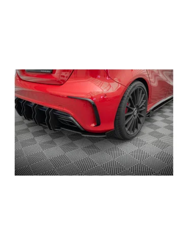 Splitters latéraux Street Pro + flaps A 45 AMG W176 noir