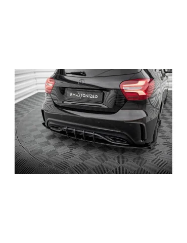 Splitters latéraux Street Pro + flaps Classe A W176 AMG-Line noir