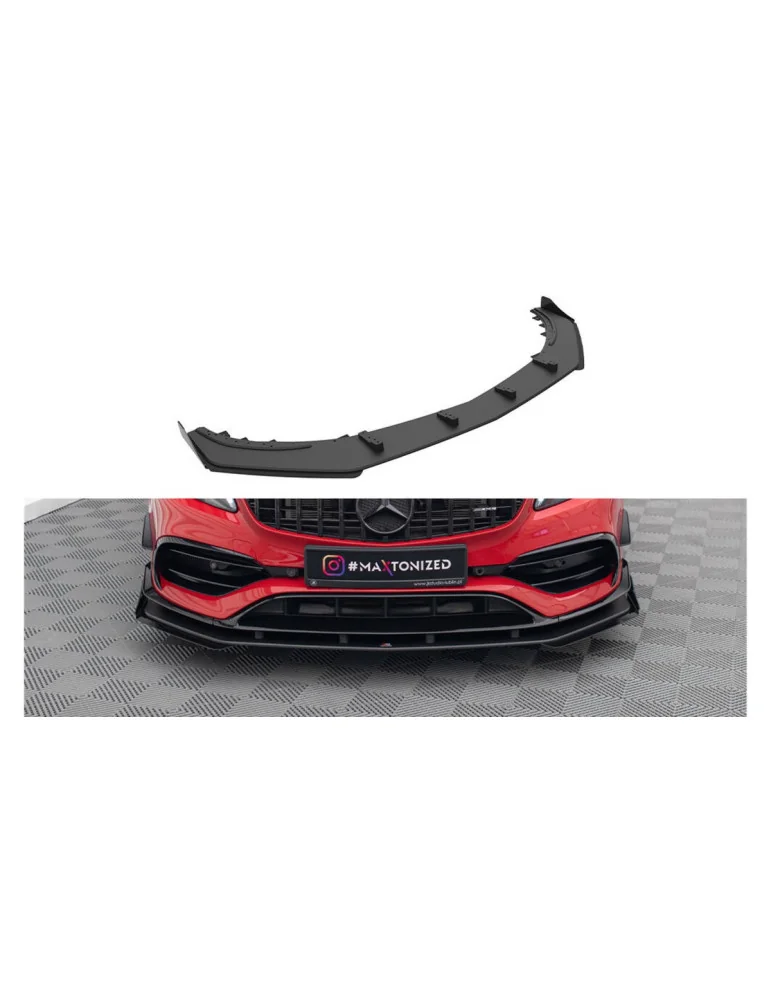 Lame avant Street Pro + flaps Mercedes A 45 AMG W176 noir mat