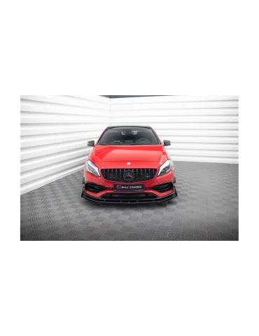 Lame avant Street Pro + flaps Mercedes A 45 AMG W176 noir mat