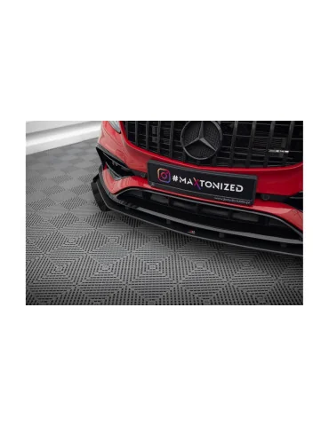 Lame avant Street Pro + flaps Mercedes A 45 AMG W176 noir mat