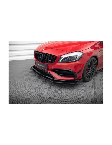 Lame avant Street Pro + flaps Mercedes A 45 AMG W176 noir mat