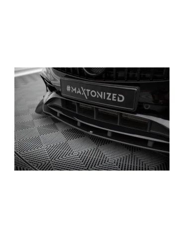Lame avant Street Pro + flaps Classe A AMG-Line W176 noir mat