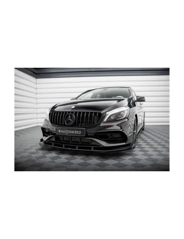 Lame avant Street Pro + flaps Classe A AMG-Line W176 noir mat