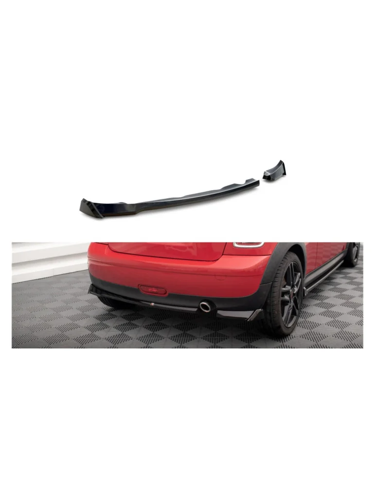 Rajouts arrière latéraux Mini One R56 2006-2010 noir brillant
