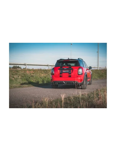 Splitter arrière central Mini Countryman II F60 JCW noir brillant