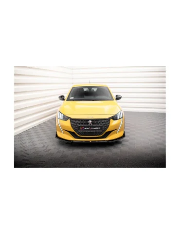 Lame avant Peugeot 208 II GT v.1 noir brillant + flaps noir mat