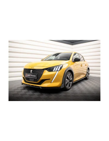 Lame avant Peugeot 208 II GT v.1 noir brillant + flaps noir mat