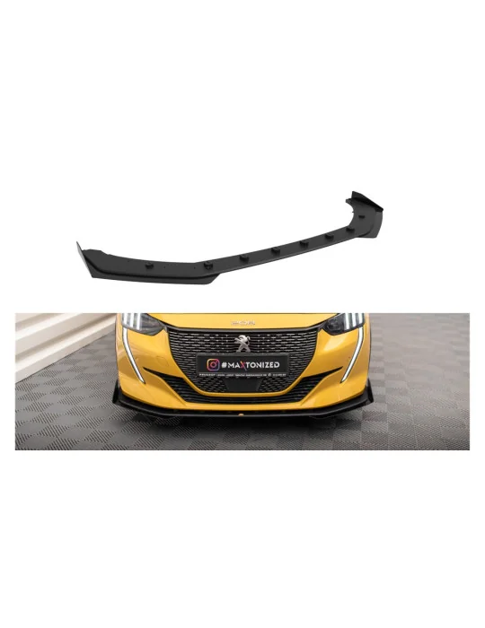 Lame avant Street Pro Peugeot 208 GT avec flaps noirs Maxton Design