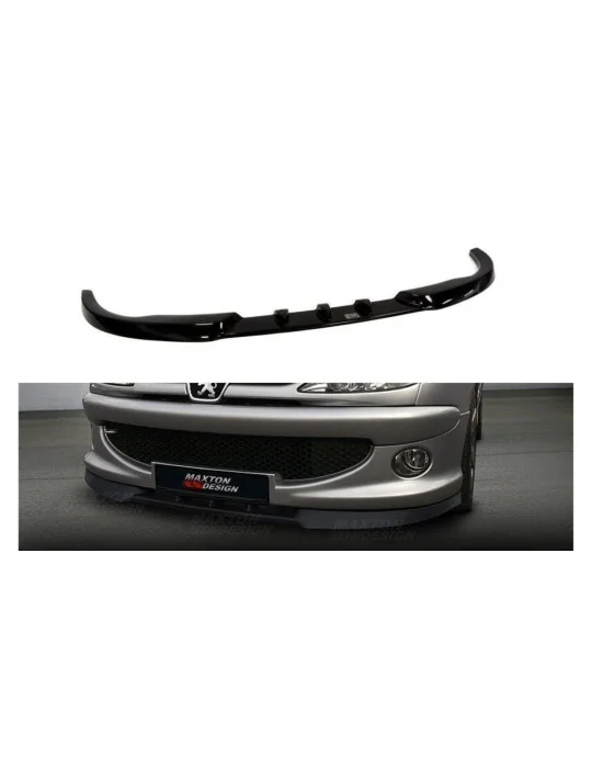 Lame avant Peugeot 206 GTi S16 CC noir brillant Maxton Design