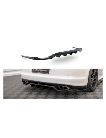 Splitter arrière central Panamera Turbo 970 avec diffuseur noir
