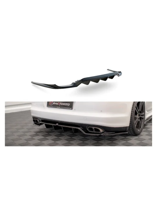 Splitter arrière central diffuseur Panamera Turbo 970 noir Maxton Design