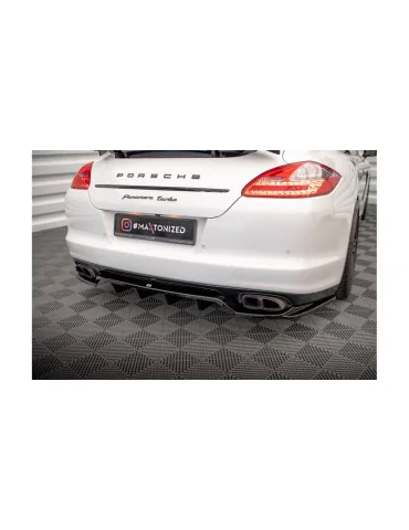 Splitter arrière central Panamera Turbo 970 avec diffuseur noir