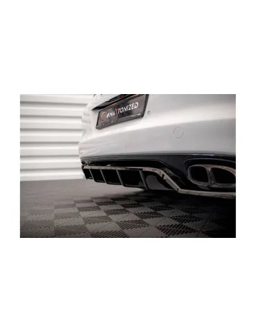 Splitter arrière central Panamera Turbo 970 avec diffuseur noir