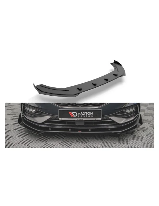 Lame avant Street Pro et flaps Seat Leon FR IV noir Maxton Design