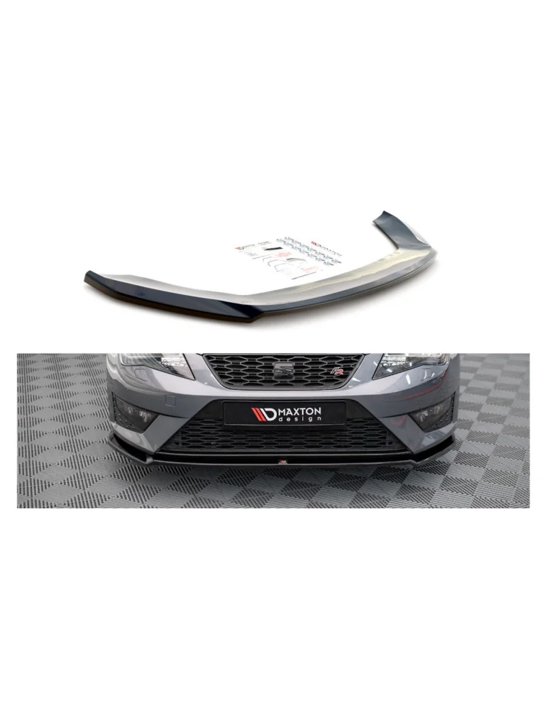 Lame avant v.2 Seat Leon III FR / Cupra 2012-2016 noir brillant