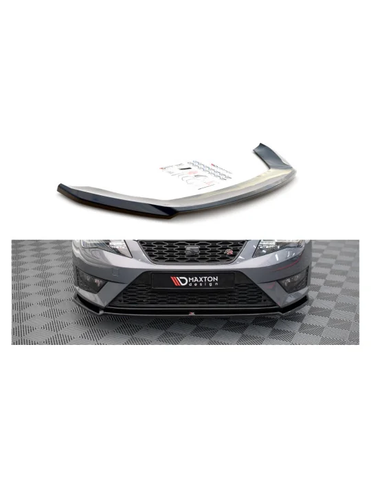 Lame avant v.2 Seat Leon III FR Cupra noir brillant Maxton Design