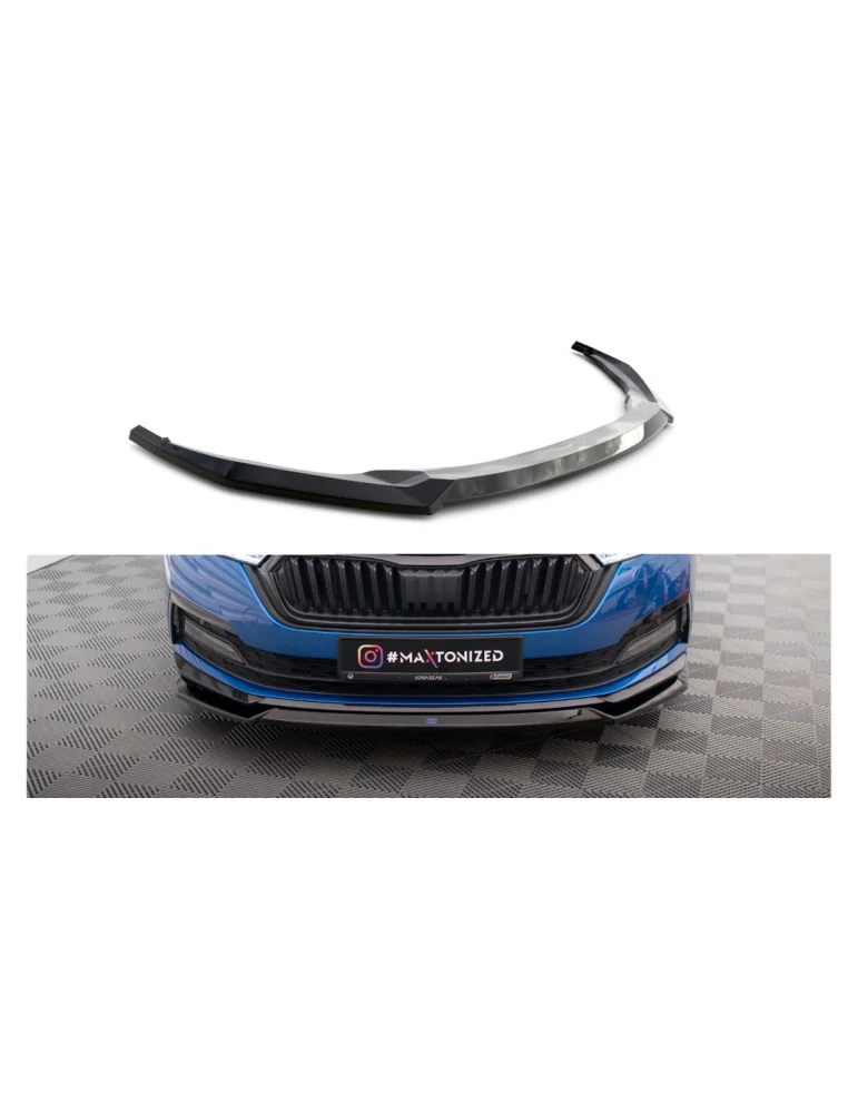 Lame avant v.2 Skoda Octavia IV Sportline depuis 2019 noir brillant
