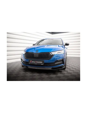 Lame avant v.2 Skoda Octavia IV Sportline depuis 2019 noir brillant