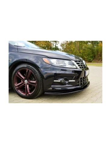 Splitter avant Volkswagen CC R-Line 2012-2017 noir brillant