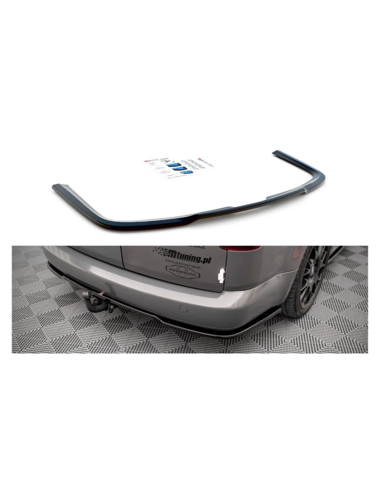 Splitter arrière central VW Caddy Long III phase 2 noir brillant