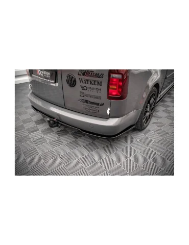 Splitter arrière central VW Caddy Long III phase 2 noir brillant