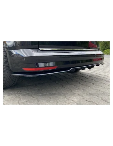 Splitter arrière central avec diffuseur VW Caddy IV noir brillant