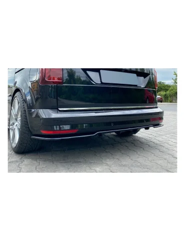 Splitter arrière central avec diffuseur VW Caddy IV noir brillant