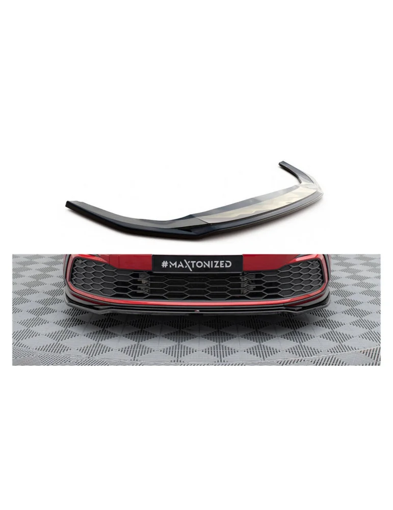 Splitter avant Volkswagen Golf 8 GTI / GTE / R-Line v.4 noir brillant
