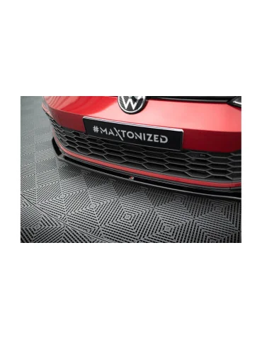 Splitter avant Volkswagen Golf 8 GTI / GTE / R-Line v.4 noir brillant