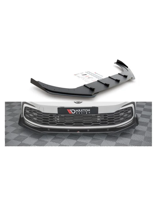 Splitter avant et flaps Golf 8 GTI R-Line noir mat Maxton Design
