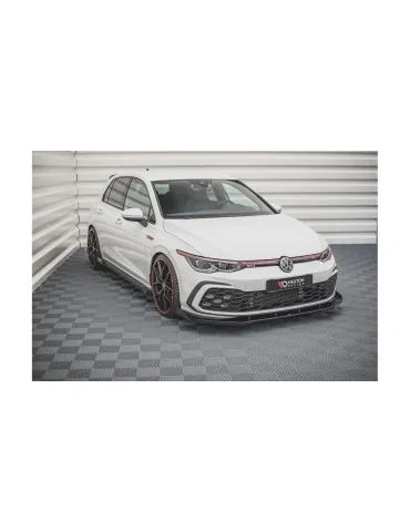 Splitter avant + flaps VW Golf 8 GTI / R-Line noir mat